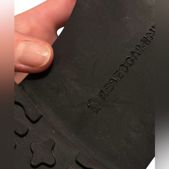 NEW Rebecca Minkoff Black Floral Embroidered Gerry Lamb Leather Combat Boots - Picture 6 of 6